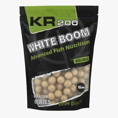 Boilies Solubles Krom Quality KR200 White Boom 12 mm 800G - Tienda Carpfishing