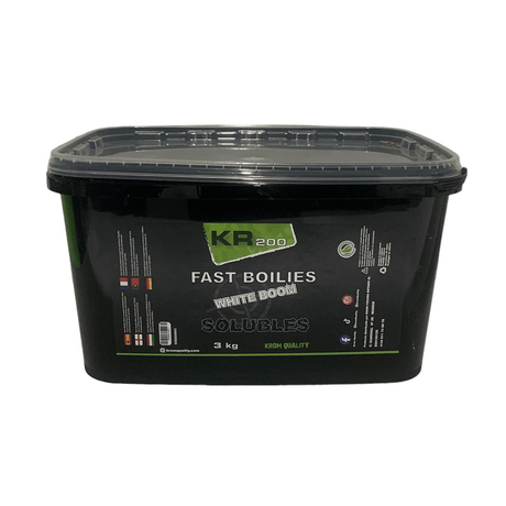 Boilies Solubles Krom Quality KR200 White Boom 20 mm 3KG - Tienda Carpfishing
