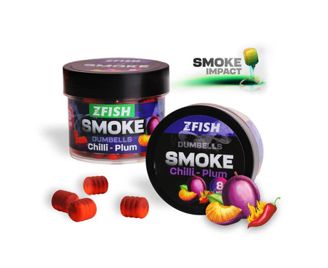 Dumbells Pop Ups Zfish Smoke Chilli - Plum 8 mm - Tienda Carpfishing