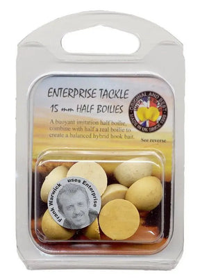 Half Boilies Enterprise Crema y Beige 15 mm - Tienda Carpfishing