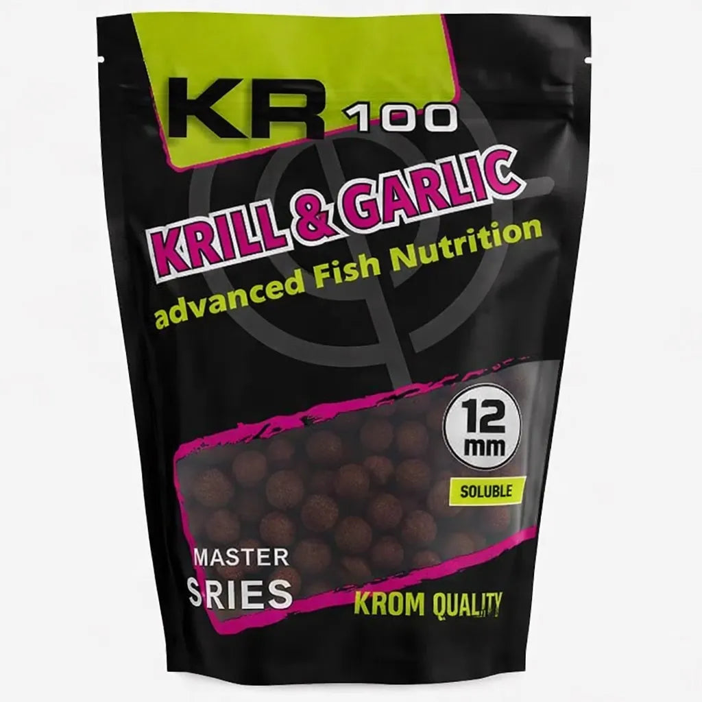 Boilies Soluble Krom Quality KR100 Krill & Garlic 12mm 800G