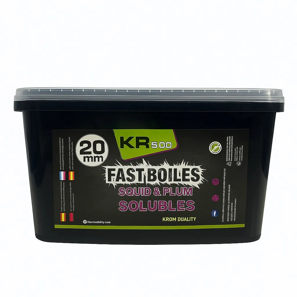 Boilies Soluble Krom Quality KR500 Squid & Plum 20mm 3KG