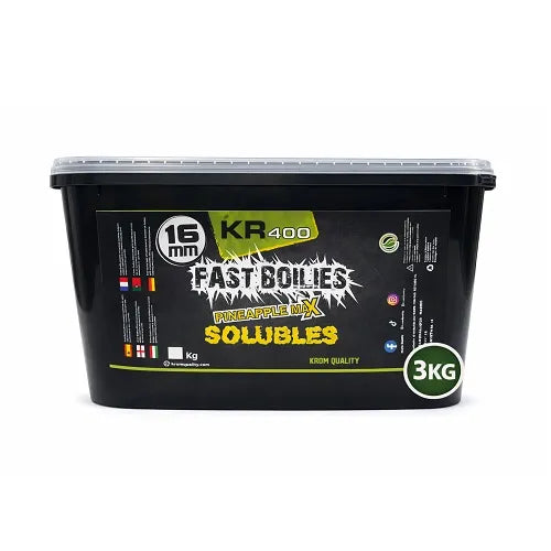 Boilies Soluble Krom Quality KR400 Pineapple Max 16mm 3KG