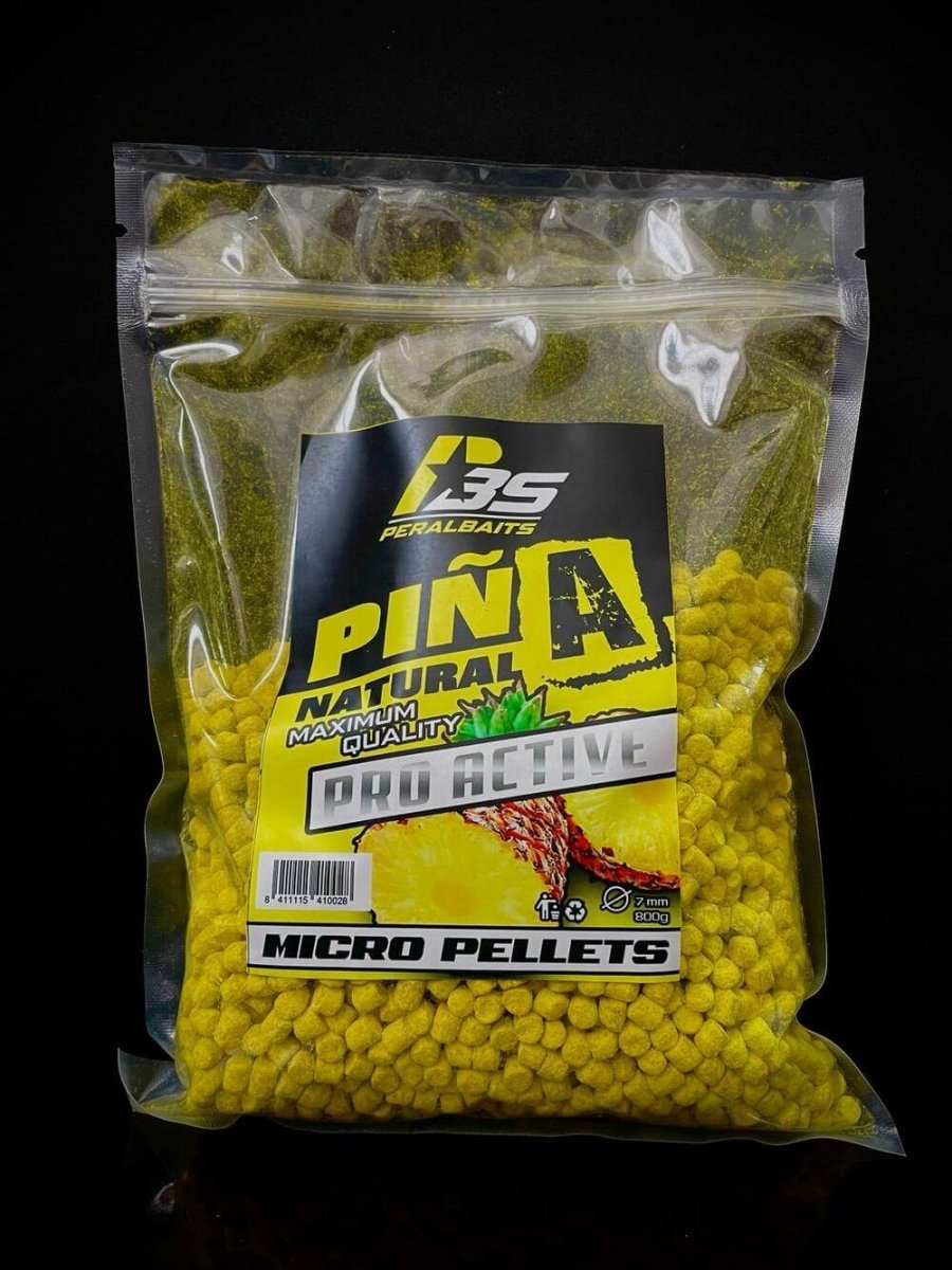 Micro Pellets Peralbaits Piña Natural 7 mm - Tienda Carpfishing