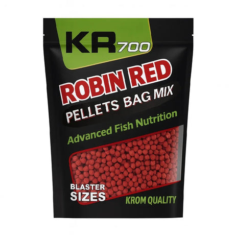 Mix Pellets Krom Quality KR700 Robin Red 4.5 - 6MM 800G - Tienda Carpfishing