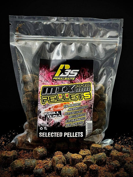 Mix Pellets Peralbaits Krill Tuna 14 - 20 mm - Tienda Carpfishing