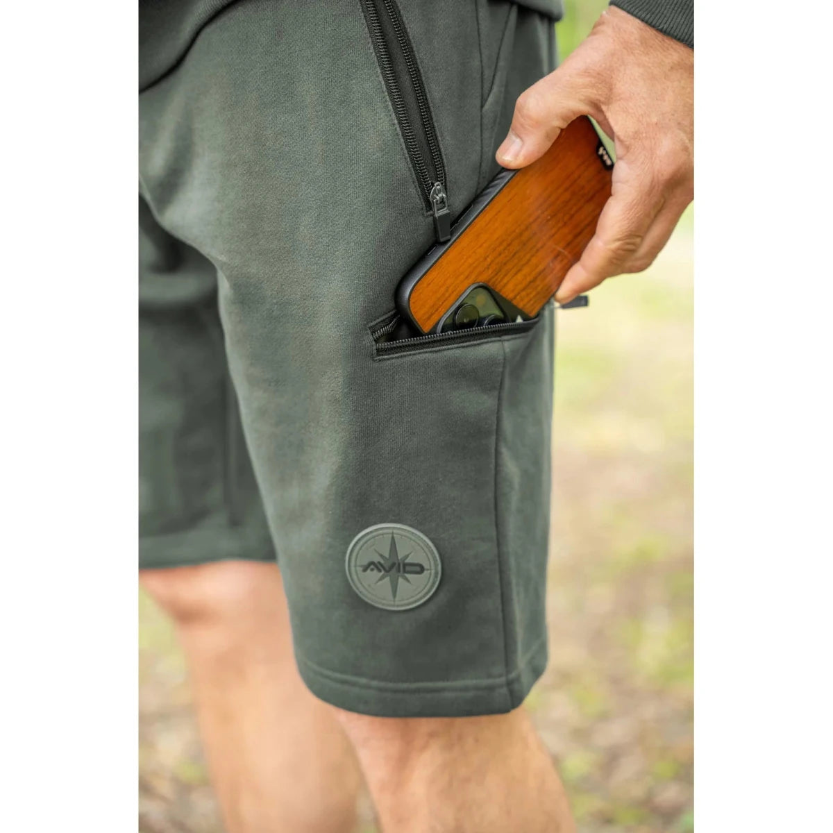Pantalón corto Avid Carp Bearing Verde - Tienda Carpfishing