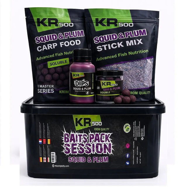 Session Pack Krom Quality KR500 Squid & Plum - Tienda Carpfishing