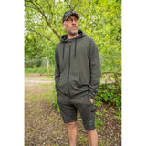 Sudadera Avid Carp Bearing Verde con cremallera - Tienda Carpfishing