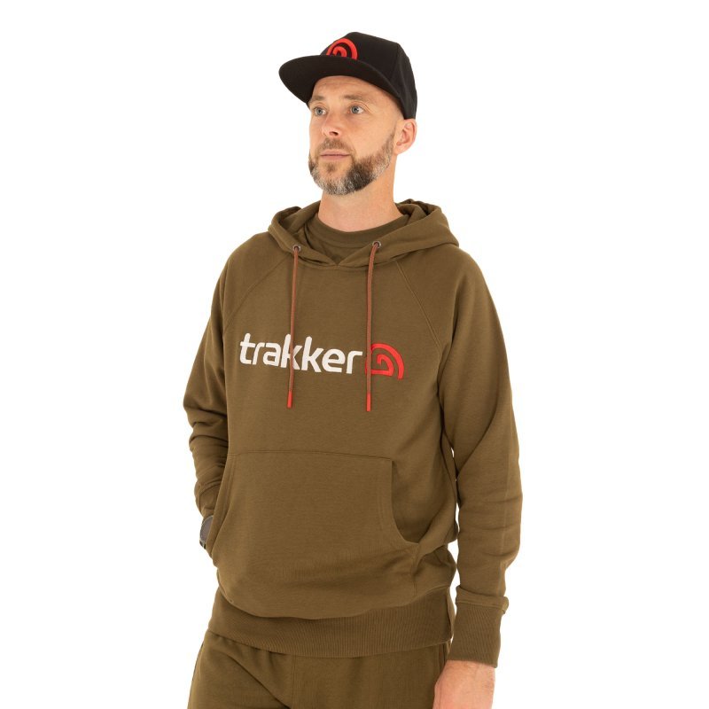 Sudadera Trakker CR Logo caqui con capucha - Tienda Carpfishing