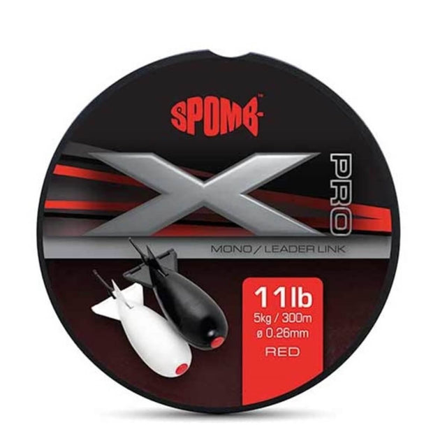 Trenzado Spomb X Pro Mono Rojo 300 m - Tienda Carpfishing