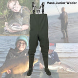 Vadeador Vass Tex 600 - 70J Chest Junior Verde - Tienda Carpfishing