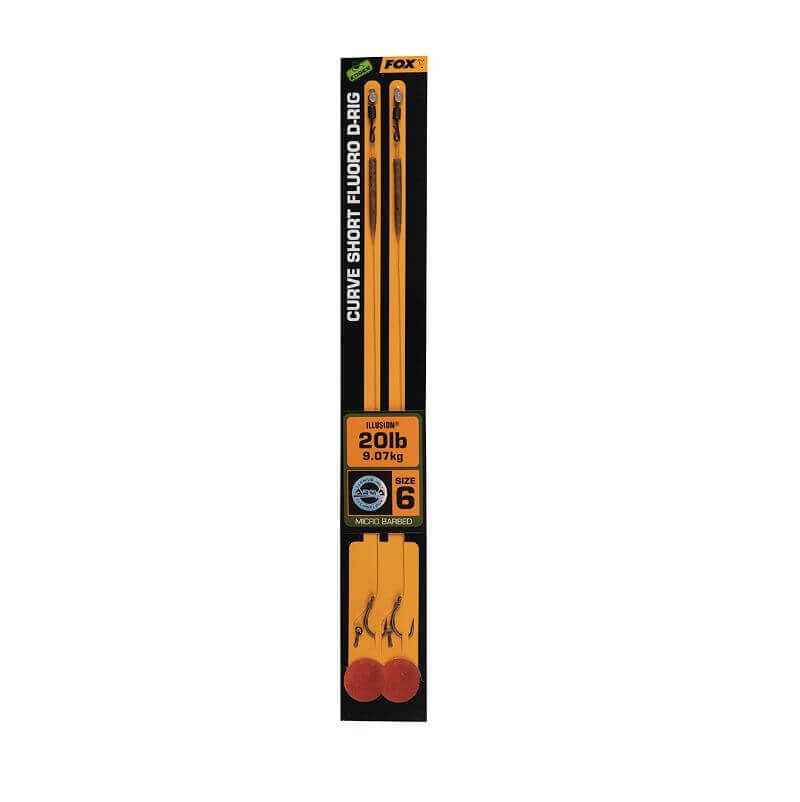 Anzuelos montados Fox Curve Short Fluoro D Rig 6