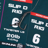 Anzuelos montados Nash Slip D Rig Barbless 3