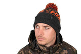 Gorro Fox Collection Negro Naranja con bola 3
