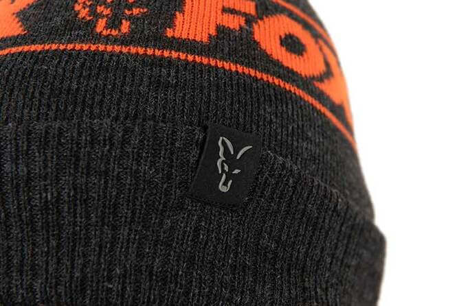 Gorro Fox Collection Negro Naranja con bola 4