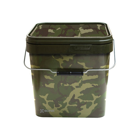 Cubo Sonik Square Camo 17 Litros - Tienda Carpfishing