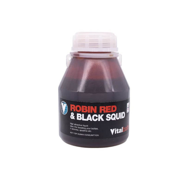 Dip Vitalbaits Robin Red y Black Squid 250 ml - Tienda Carpfishing