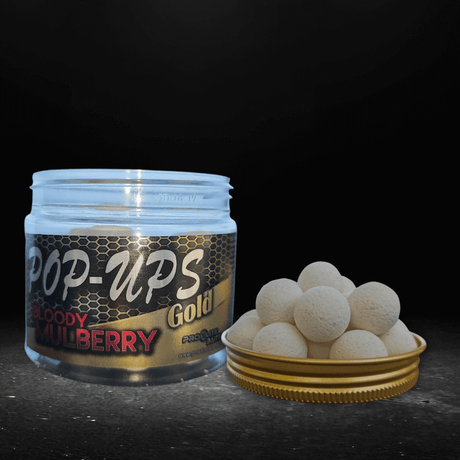 Pop Ups Pro Elite Baits Gold Bloody Mulberry Blanco 14 mm - Tienda Carpfishing