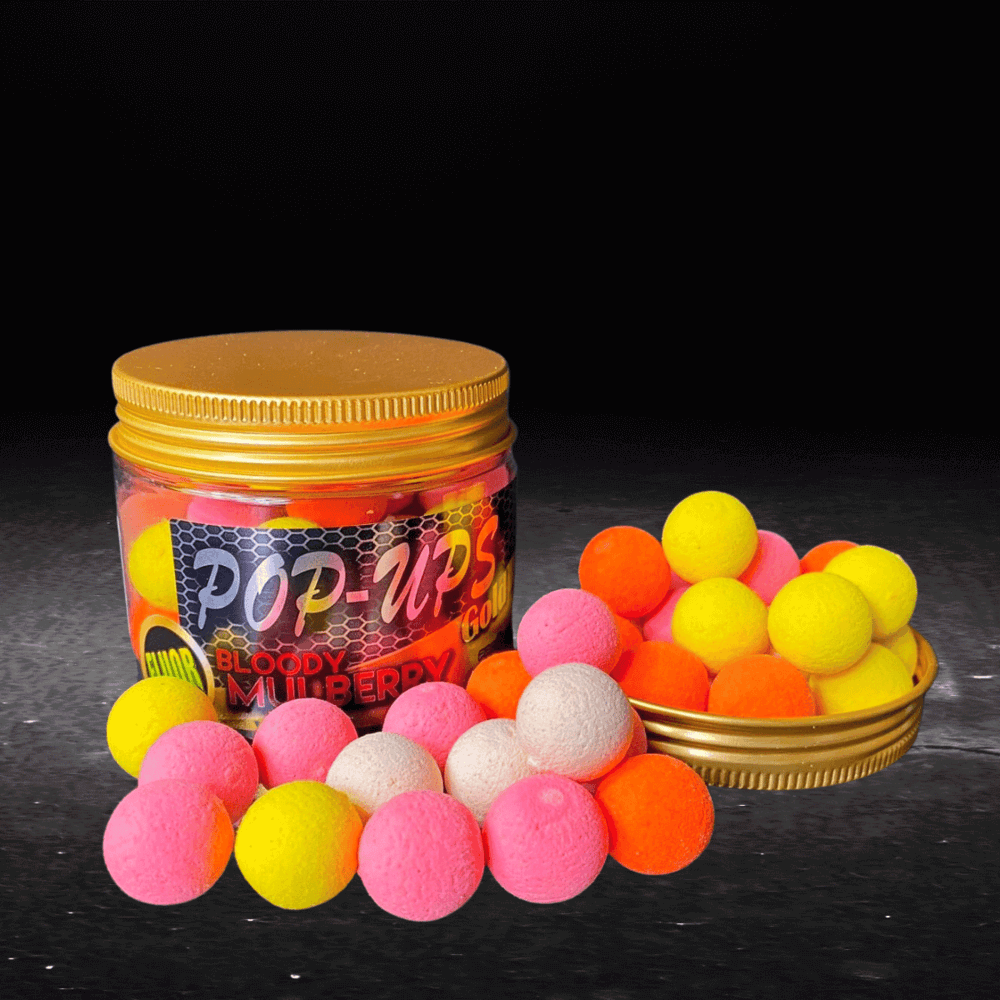 Pop Ups Pro Elite Baits Gold Bloody Mulberry Fluoro 14 mm - Tienda Carpfishing