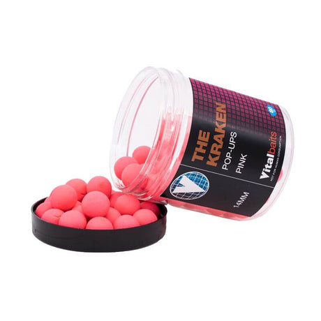 Pop ups Vitalbaits The Kraken Rosa 18 mm - Tienda Carpfishing