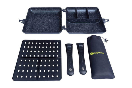 Sartén Ridge Monkey Combi - Steamer Connect Granite XXL - Tienda Carpfishing