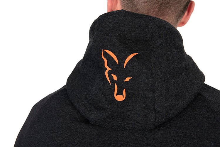 Sudadera Fox Collection LW Negra y Naranja de cremallera - Tienda Carpfishing